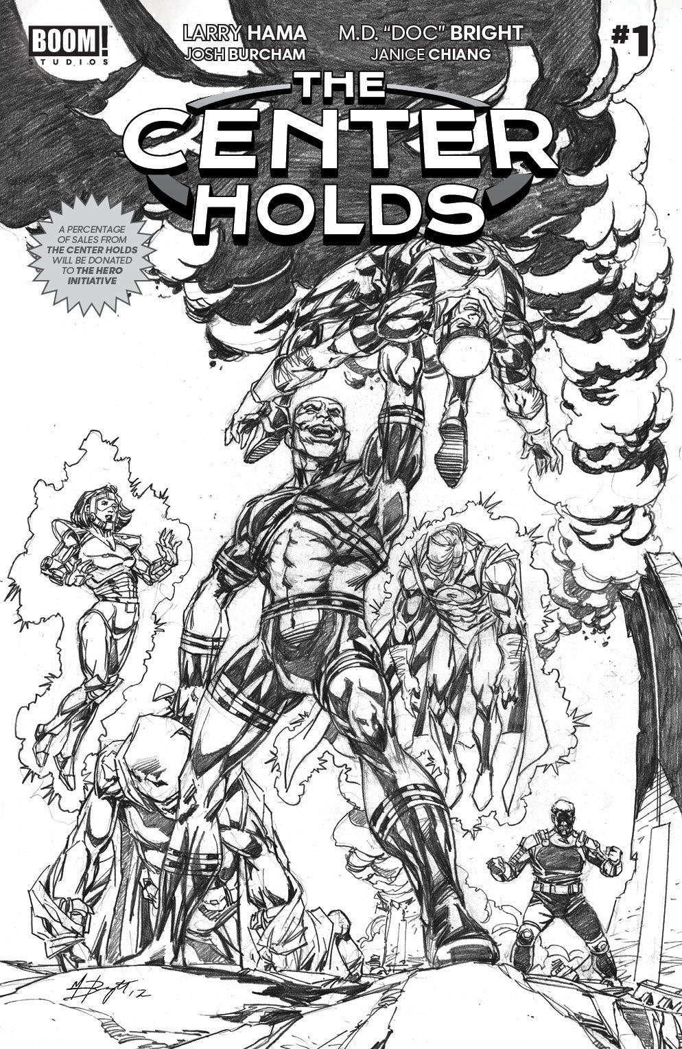 The Center Holds #1 1:50 INCV Signed by Larry Hama