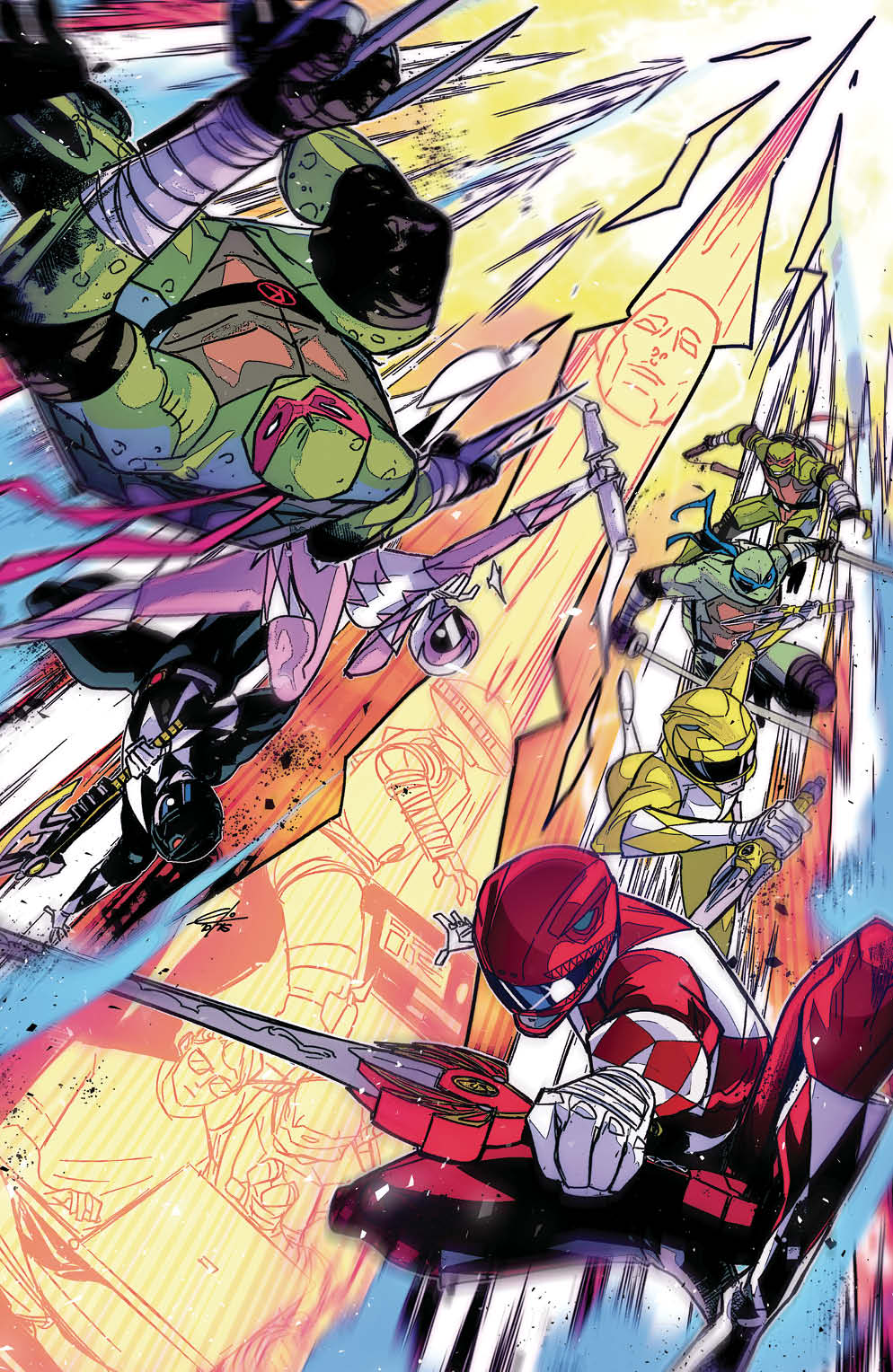 Mighty Morphin Power Rangers/ Teenage Mutant Ninja Turtles III #2 1:50 INCV