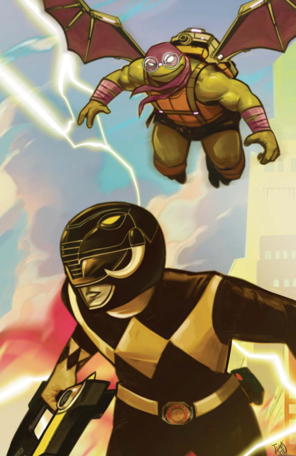 Mighty Morphin Power Rangers/ Teenage Mutant Ninja Turtles III #4 BOOM! Direct Reserve Foil Exclusive