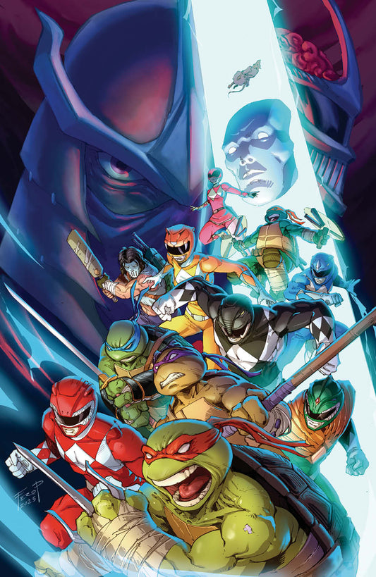 Mighty Morphin Power Rangers/ Teenage Mutant Ninja Turtles III #2 1:100 INCV Foil Variant
