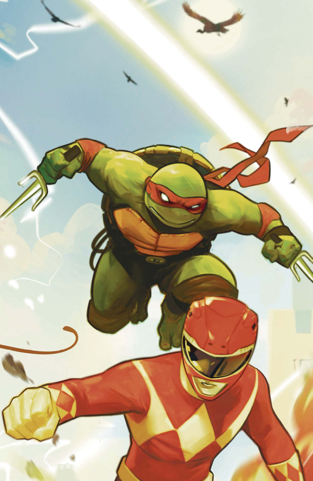 Mighty Morphin Power Rangers/ Teenage Mutant Ninja Turtles III #2 BOOM! Direct Reserve Foil Exclusive